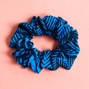 African print Scrunchie - XL Hair Accessories - Blue